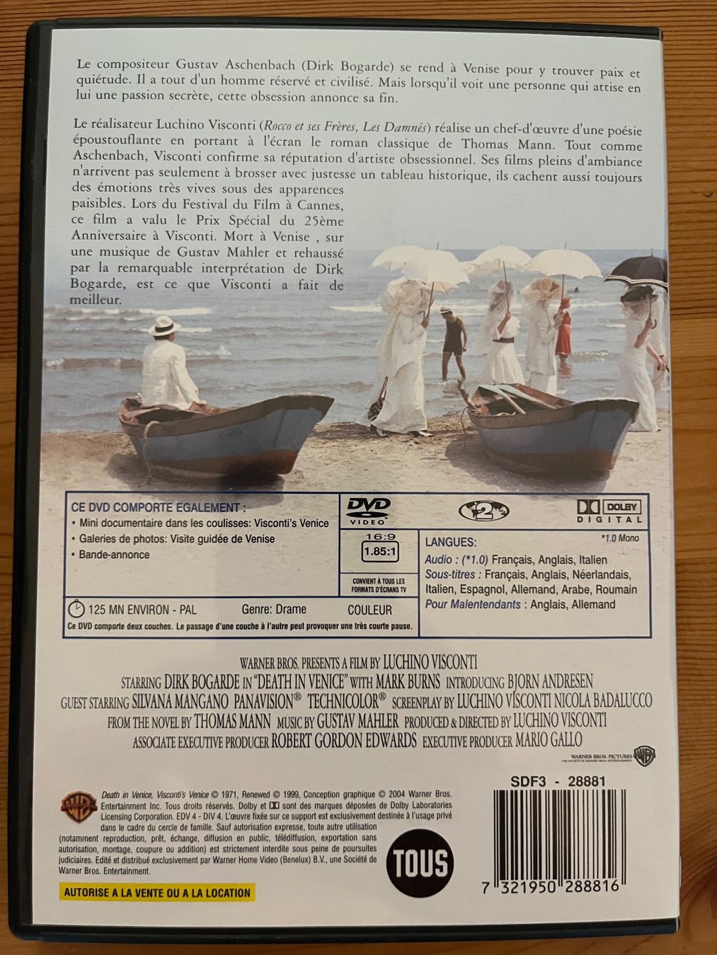 Tutti i DVDs: MORT À VENISE - VISCONTI - DIRK BOGARDE – Usato da Lausanne venduto da sbar224 1