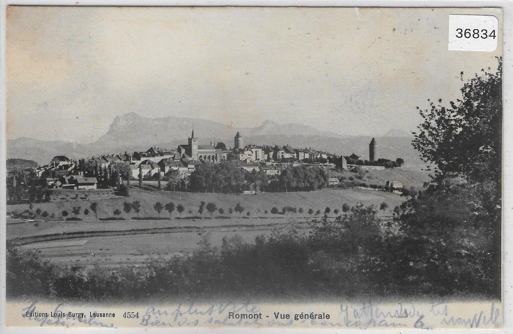 Cartoline postali: Romont - Vue generale – Usato da Ettingen venduto da Kartenplanet