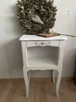 Shabby Chic Nachttischli Weiss Holz, Vintage Look Top!