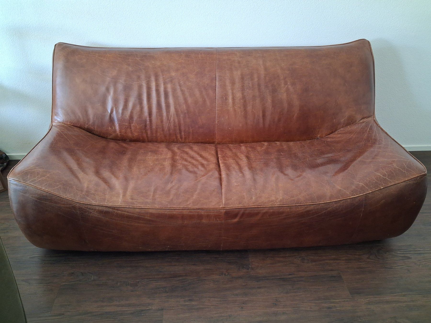 Maisons du monde Sofas: Canapé cuir brun GEORGE 180 cm – Gebraucht aus Palézieux-Village von Rob_6l8k