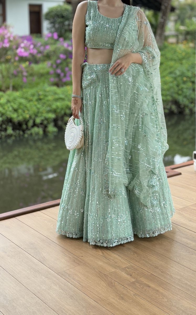 Vestiti: Lehenga Mintgrün - Indian Wedding – Usato da Zürich venduto da iva_iva 1