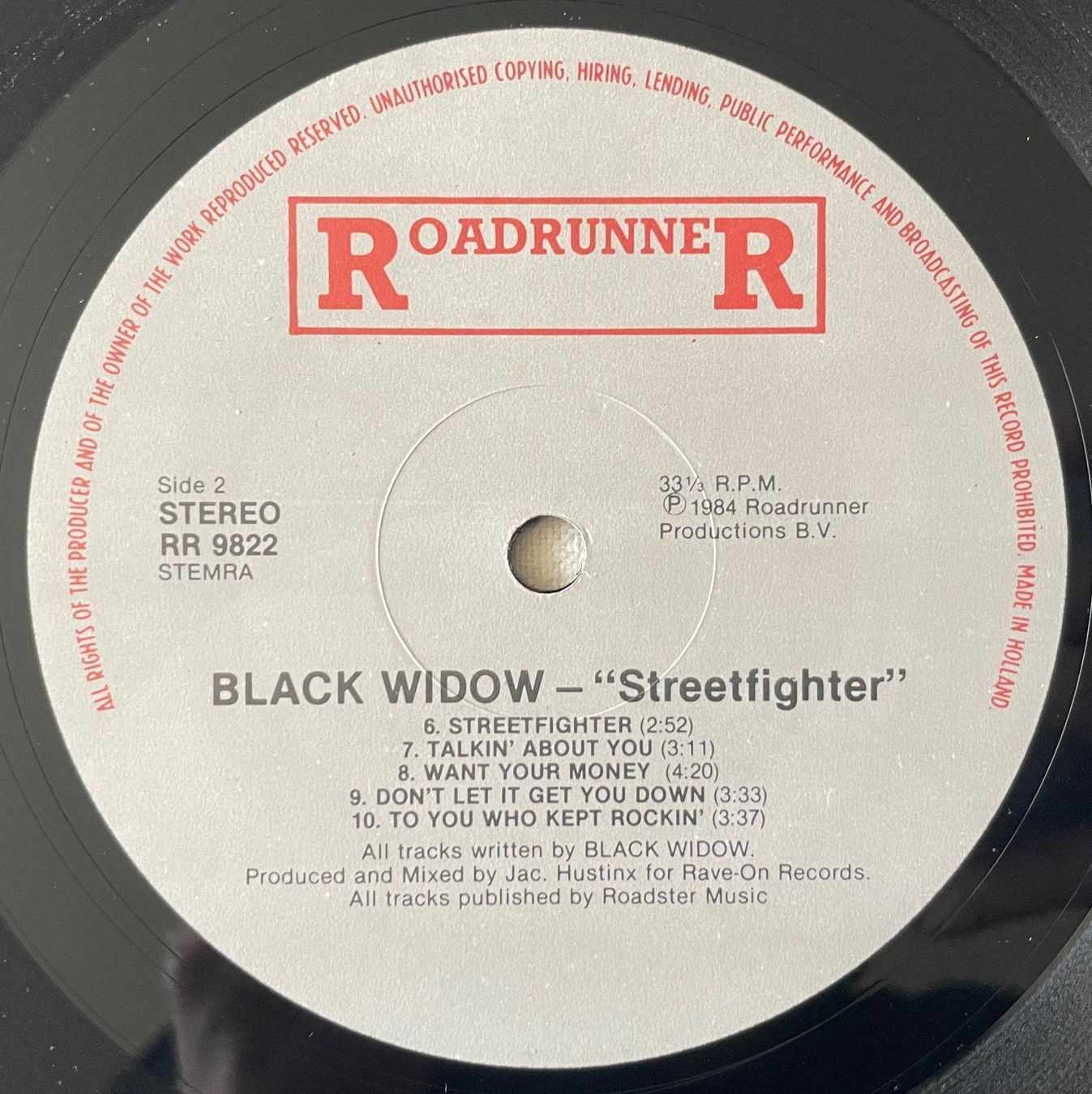Dischi in vinile: Black Widow - Streetfighter - LP - 1984 - First Press – Usato da Uster venduto da Zardodel 5