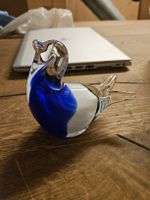 Blaue Glasfigur Vogel (T1)
