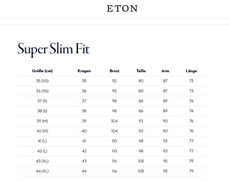 Camicie: Hemd - ETON - Super Slim - Grösse 36 – Usato da Zürich venduto da SebastianZRH 3