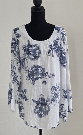 Damen Tunika/Bluse  Baumwolle  Gr L Made in Italy 