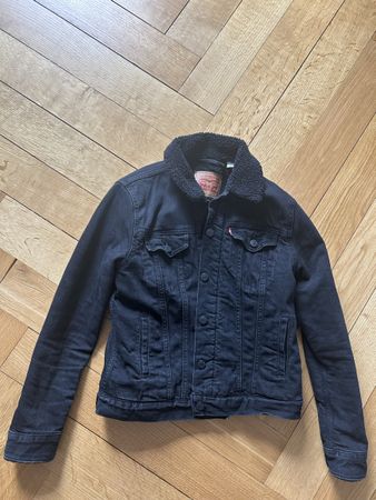 Levi's Jeansjacke schwarz mit Teddyfutter Grösse S