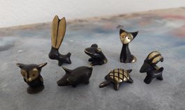 Konvolut: Sieben kleine Broncefiguren
