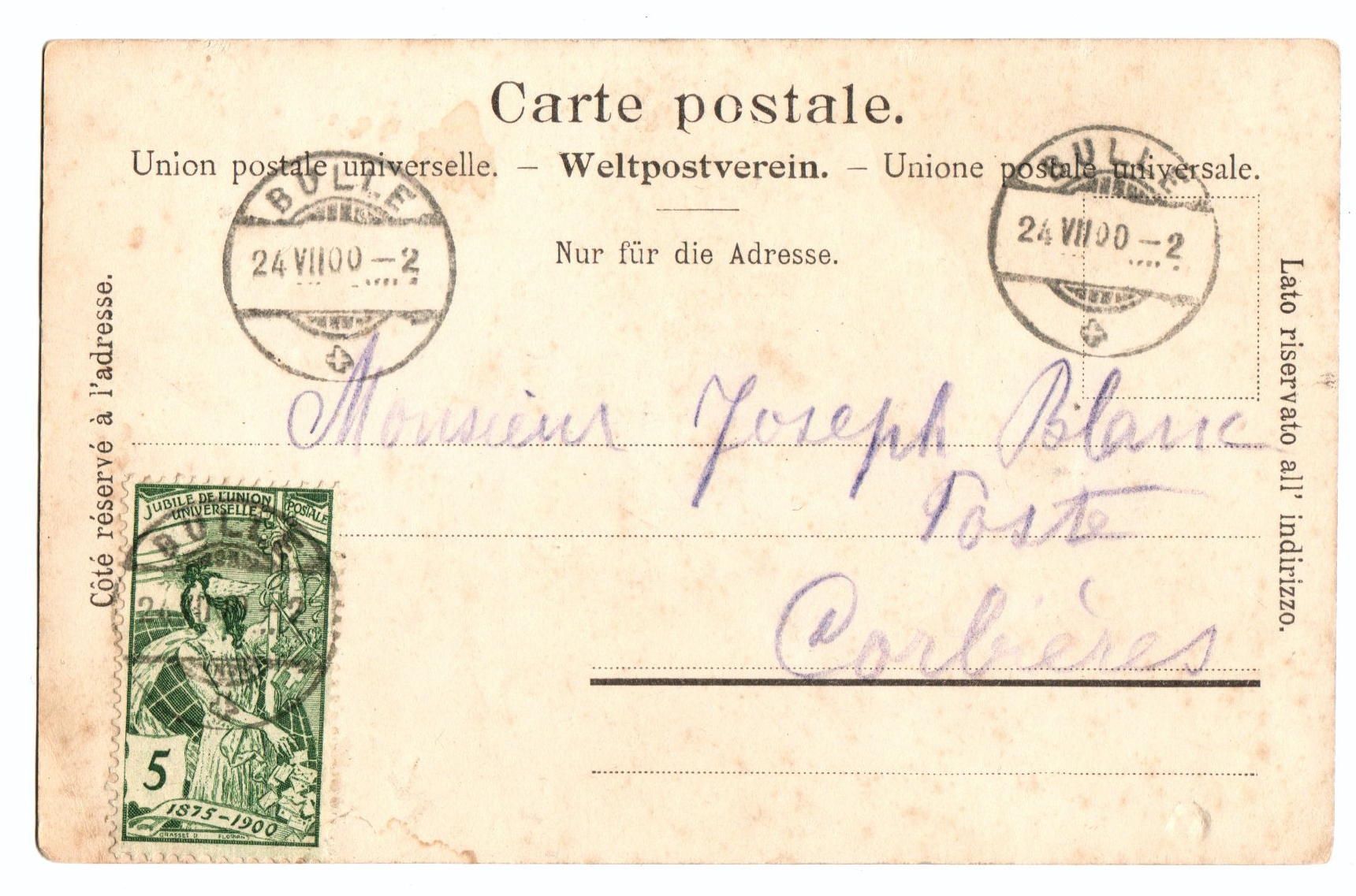 Cartoline postali: 1900 - Chalet Zermatt - UPU – Usato da Chavornay venduto da 4dphila 1