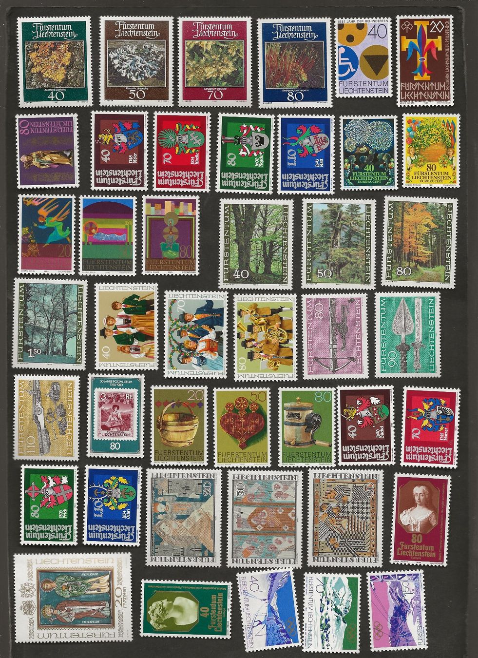 Tous les timbres: 135 Marken Liechtenstein postfrisch – D'occasion à Au ZH par xelagreb01 3