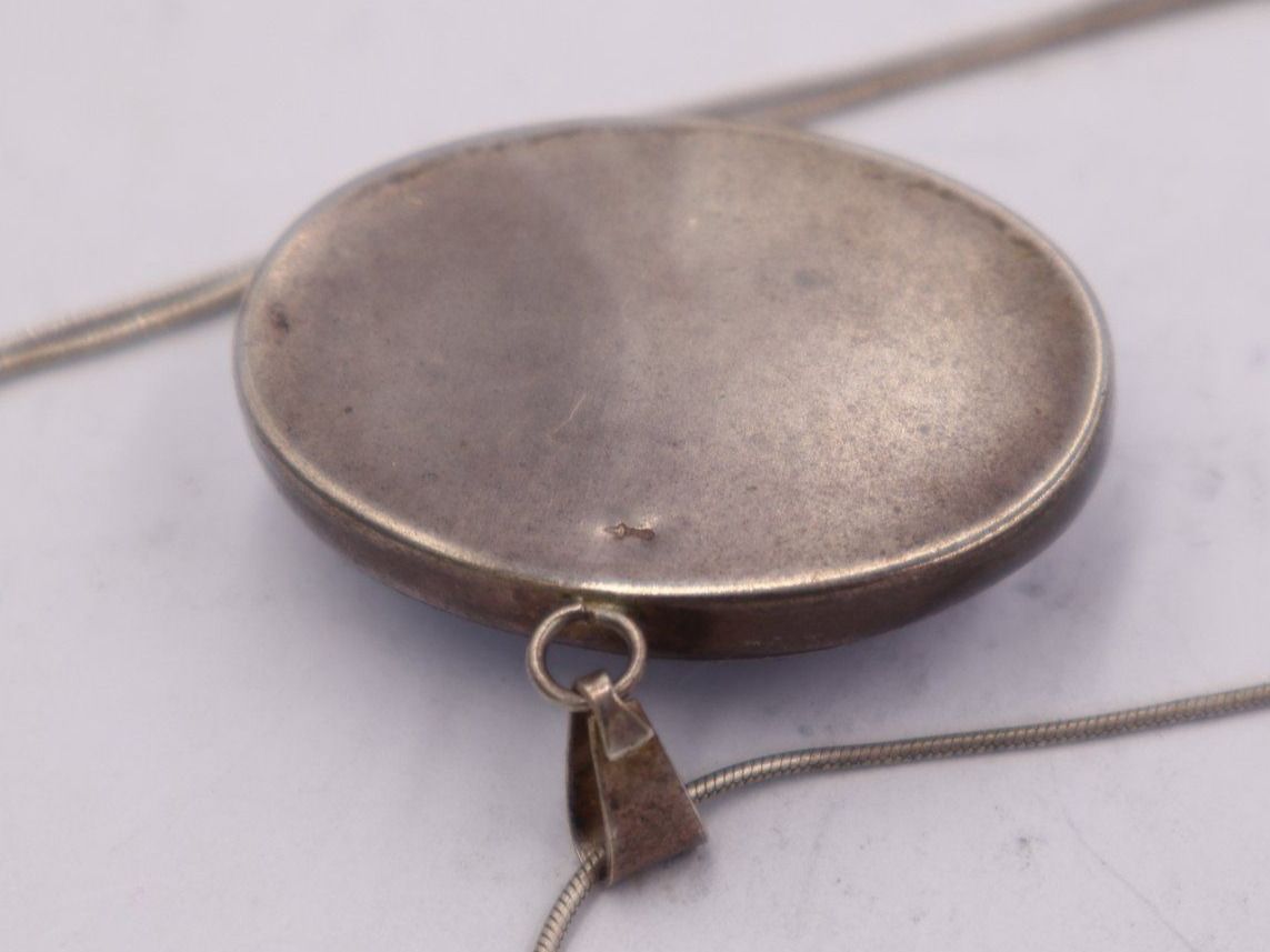Anhänger: Grosser Silber Anhänger mit Silber Kette, blauer Edelstein – Gebraucht aus Baden von TellsKuchenhaus 9