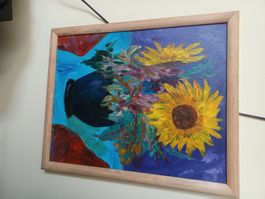 Orig. Kunstbild Grübel  2006 Sonnenblume