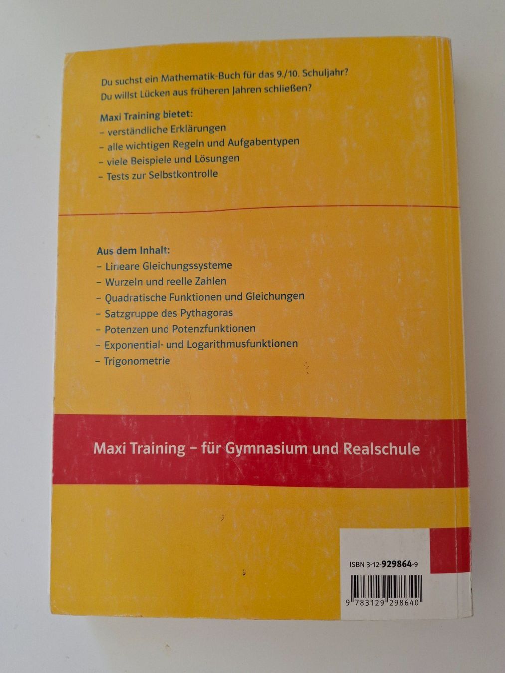 Libri: Maxi Training Mathematik 9./10. Schuljahr Klett – Usato da Walterswil SO venduto da mel_5b2h 5