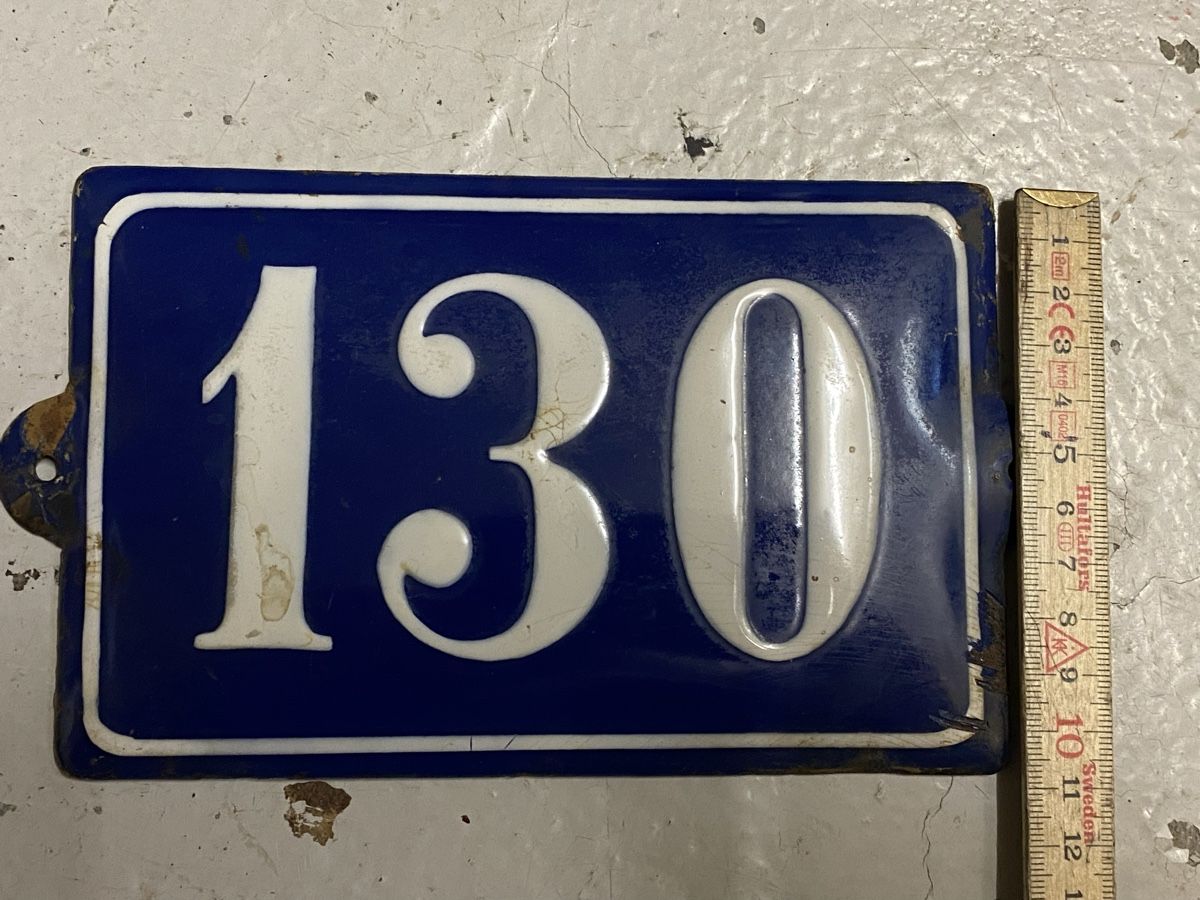 Insegne: Altes Emailschild 130 – Usato da Mosnang venduto da Goldwasser 3