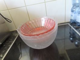 3x  Schüssel   Glas   Für Salat