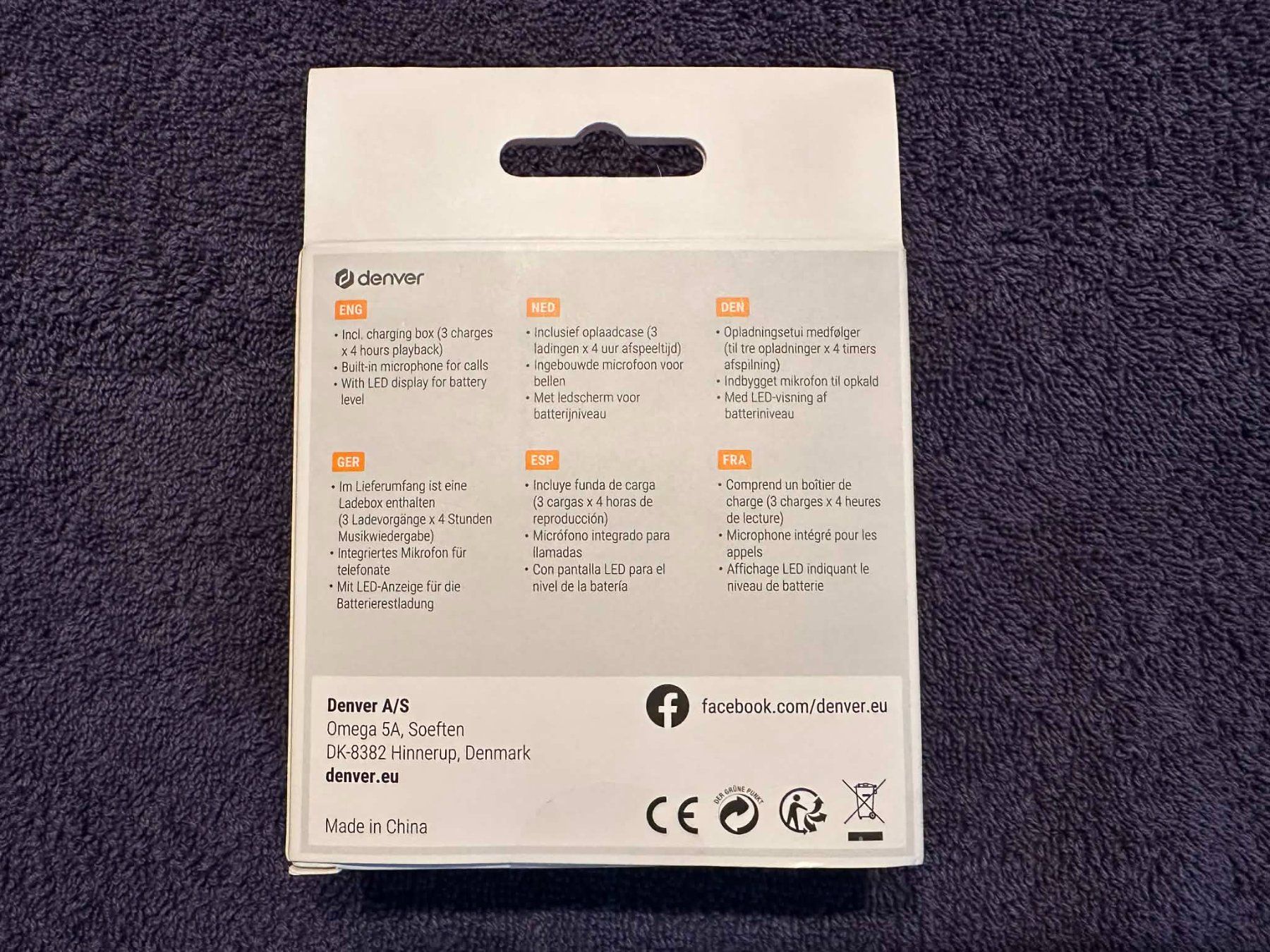 Cuffie: Denver TWE-38 In Ear Bluetooth Kopfhörer – Nuovo e nell'imballaggio originale da Ried-Brig venduto da V8_Andy 2