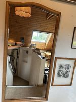 Wandspiegel mit Holzrahmen, vintage