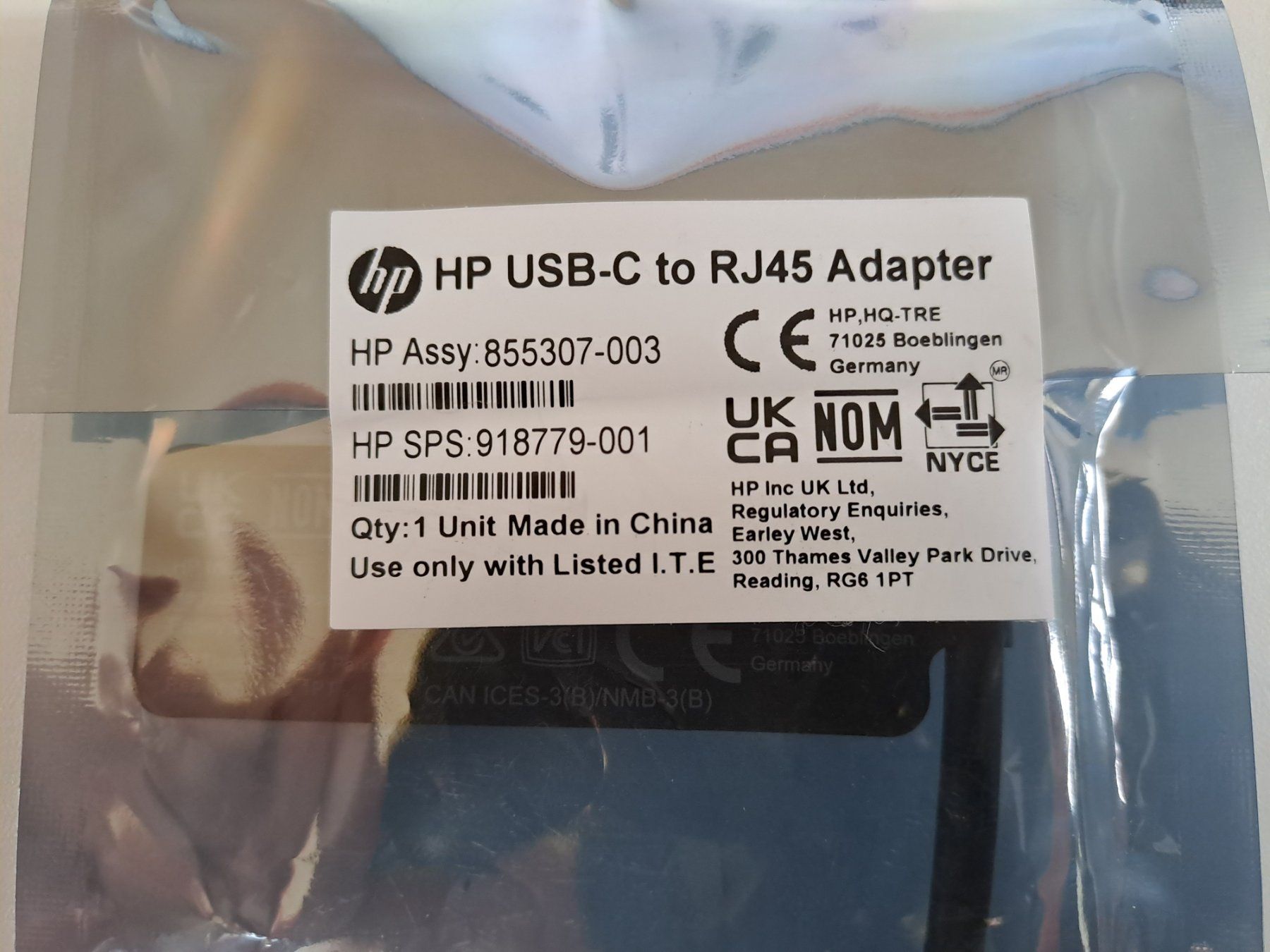 Hewlett Packard Unità & Adattatore: HP USB-C zu RJ45 Adapter – Nuovo e nell'imballaggio originale da Bern venduto da aucti0n 1