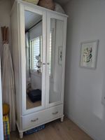 Wardrobe white with mirror doors 208cm high