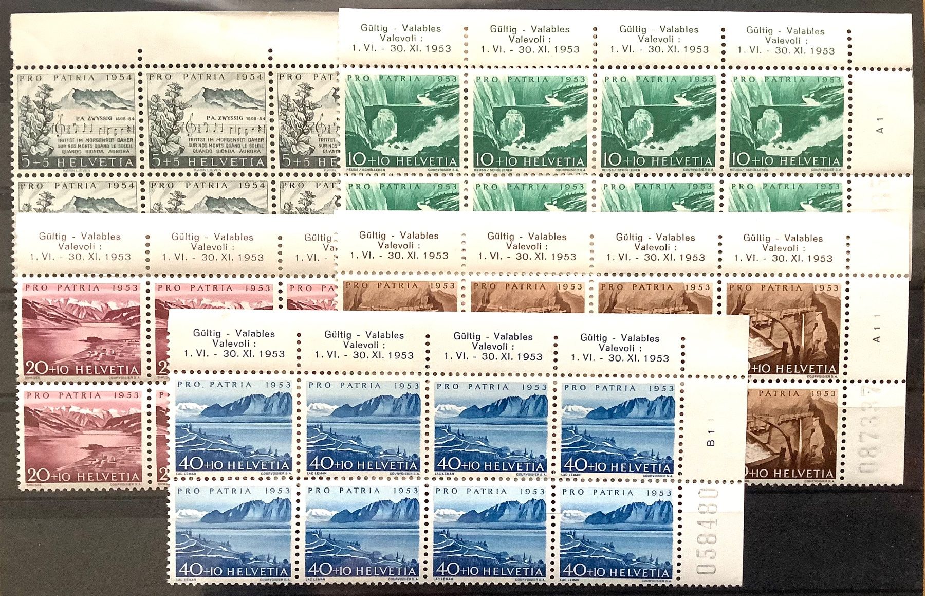 Alle Briefmarken: 1953 Pro  Patria  8er Satz ** – Neu (gemäss Beschreibung) aus Liestal von Pep3 1