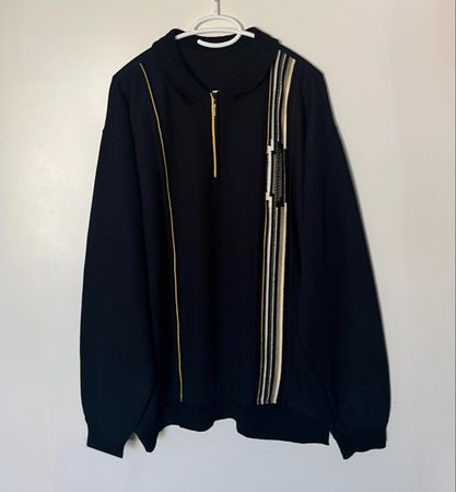 Vintage Carlo Colucci 1/4 Sweater Schwarz 