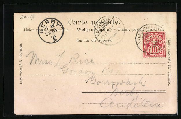Cartoline postali: AK Göschenen, Gotthardbahn, Teilansicht – Usato da Berlin venduto da bartko-reher 1