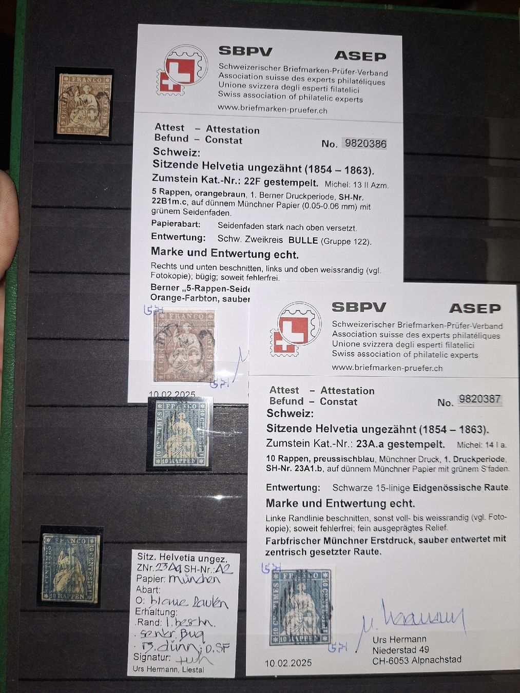 Tutti i francobolli: Strubelsammlung Kat. 20000.-  – Usato da Balgach venduto da SIMEON27 3