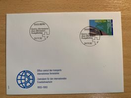 Helvetia 90 - Eisenbahnverkehr Ersttagsbrief 1992 BERN