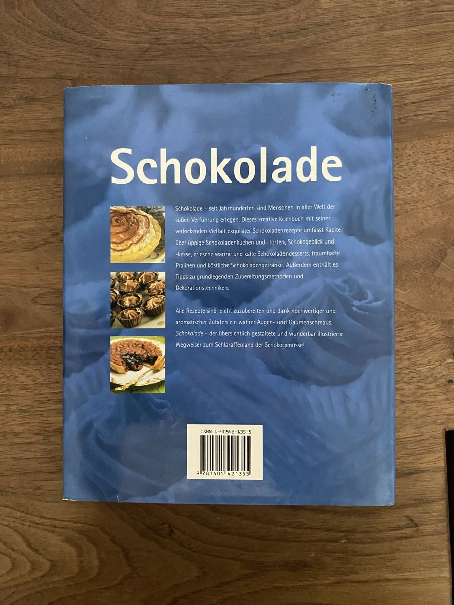 Libri: Kochbuch  "Schokolade” – Usato da Lugano venduto da mariavenezia 1