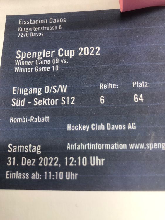 Spengler Cup Final Kaufen auf Ricardo