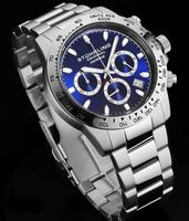 Stührling Original Herrenuhr, Chronograph Blau Uhr Stuhrling