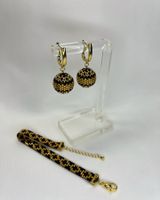 Ohrringe Schwarz - Gold / Handmade / Handarbeit / Delica neu
