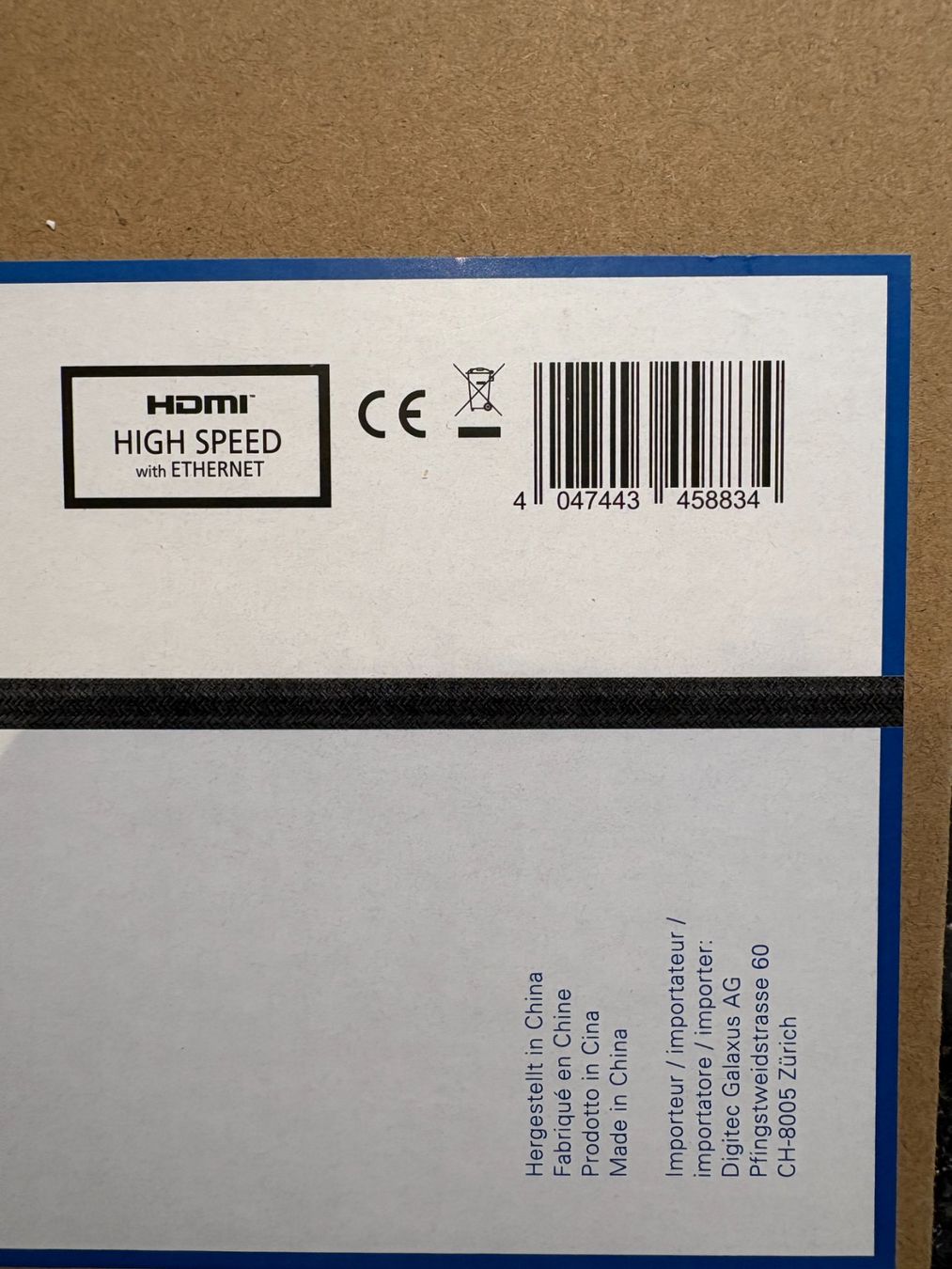 Digitec Cavi: Digitec High-Speed HDMI-Kabel mit Ethernet, 1m, Schwarz – Nuovo e nell'imballaggio originale da Chur venduto da GR3____4 1