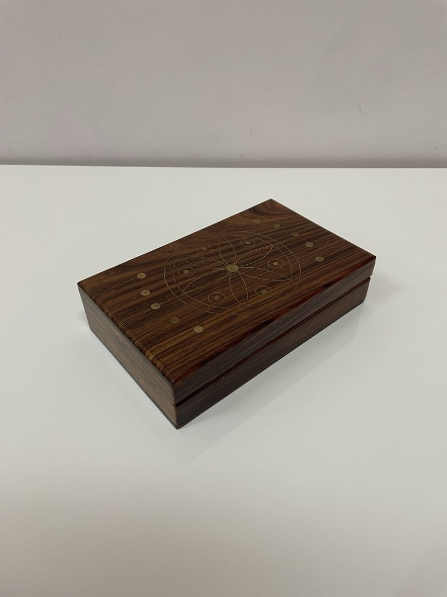 Dosen: Palisander Box mit Messing Einlegearbeit vintage Schatulle – Gebraucht aus Zürich von Vintagewiesel 3