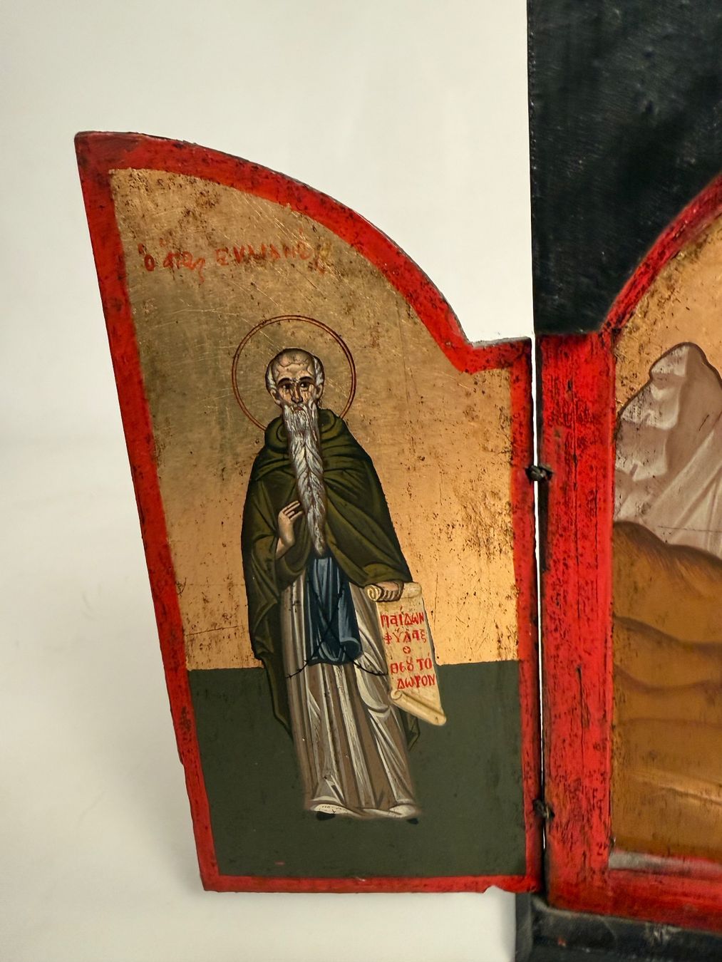 Foto & Immagini: Orthodoxe Ikone Triptychon Hl. Georg Holz Klappaltar – Usato da Itingen venduto da uhu777 2