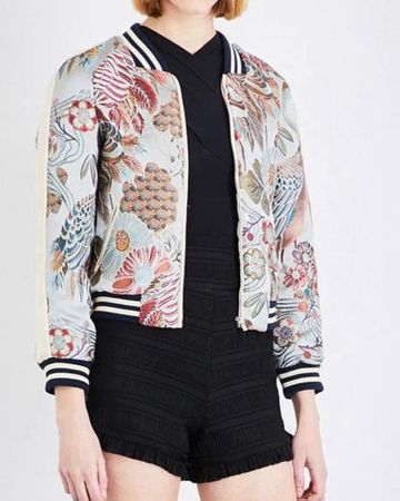 Maje Satin Bomber Jacke, Grösse 36 - 38, neu
