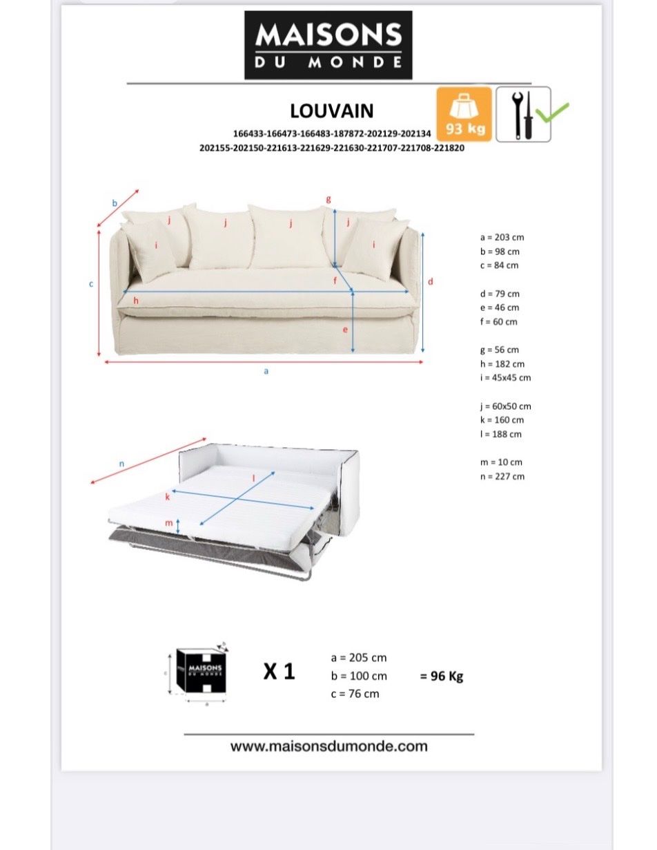 Maisons du monde Divani: Bettsofa Maison du Monde – Usato da Weisslingen venduto da ase_v8wf 2