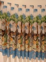 🦒 Kinderzimmer-Gardine/Vorhang mit Safari-Motiv 🐘