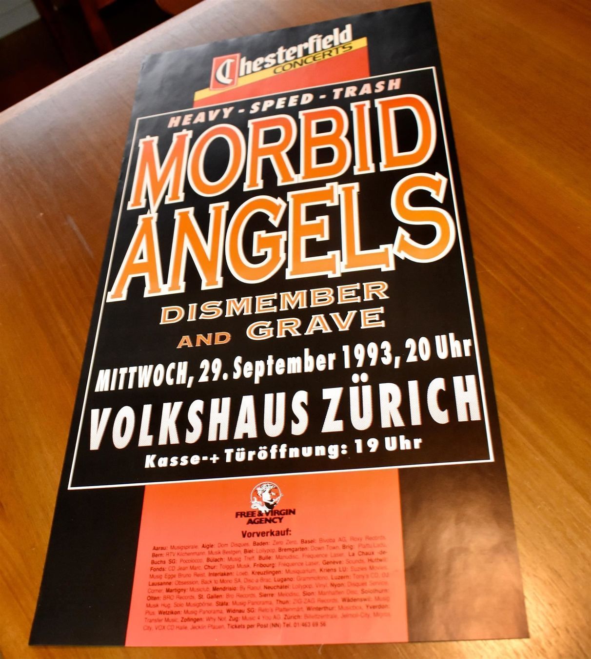Dischi in vinile: MORBID ANGELS dismember Plakat 1993 – Usato da Pfaffhausen venduto da mono_rec