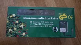 Mini-Aussenlichterkette 120 Birnen mit Zeitschaltuhr