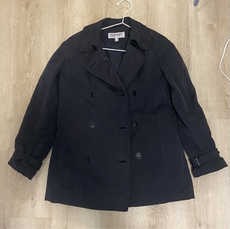 Damen Übergangsjacke dunkelgrau/schwarz von Esprit, Gr. XS