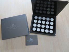 Kookaburra Münzen Jubiläumsset 20 x 1oz in Box