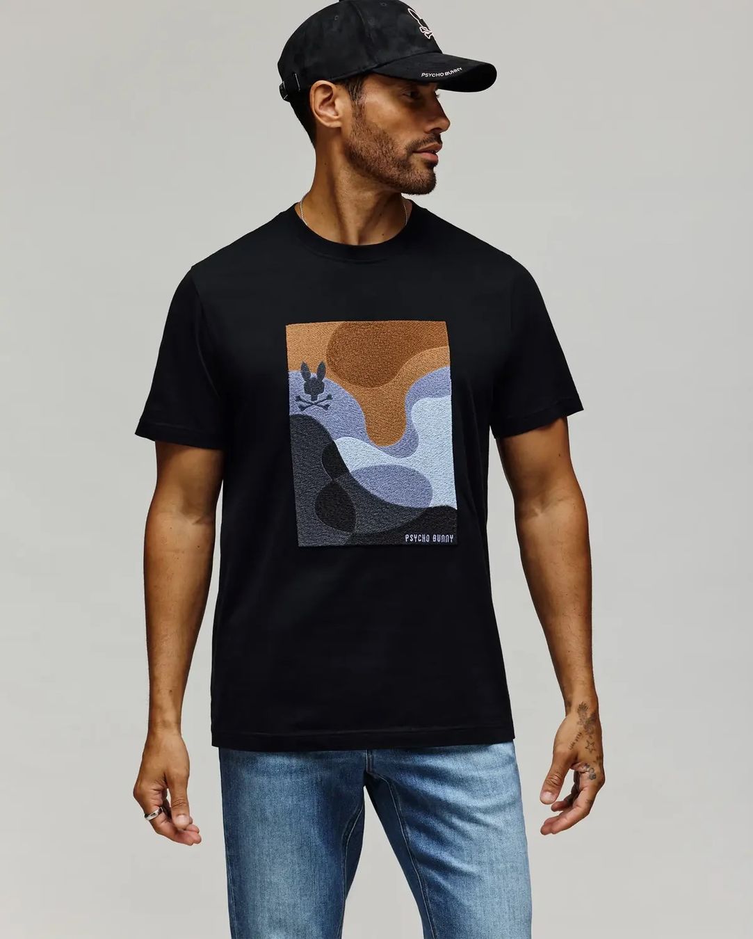 T-shirt: Psycho Bunny Dante Graphic Tee – Nuovo e nell'imballaggio originale da Thalwil venduto da Swisshoneys