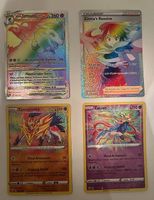 4 Rainbow Pokemon Karten (Orginal)