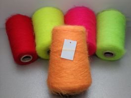 Wolle Superkid Mohair von ILARIA,  Aurora 284g arancia fluo