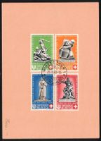 Pro Patria 1940 FDC, Serie auf Karte ET-Stempel "20.III.40"