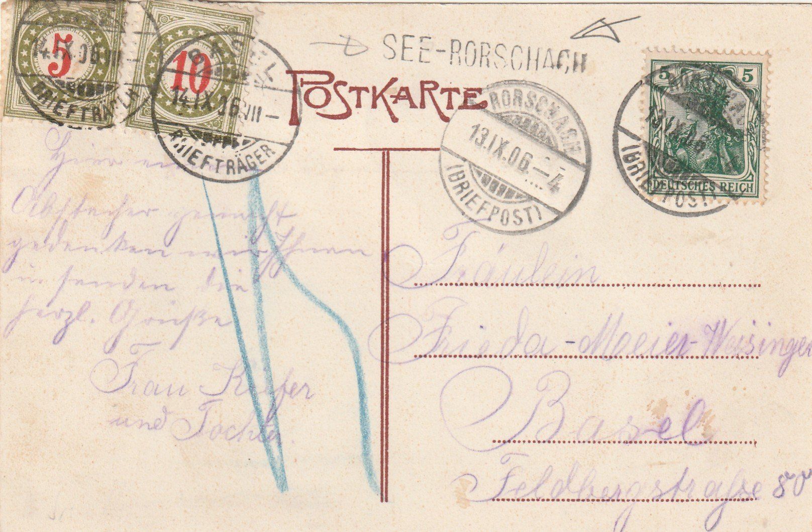 Alle Briefmarken: Stabstempel See-Rorschach auf Ak – Gebraucht aus Rorschacherberg von fratovi2 1