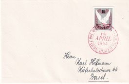 W22, Ausschnitt  auf Brief mit ET-Stempel