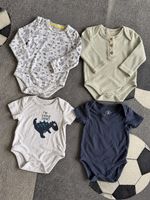 Lot de 4 bodies pour bébé, motifs variés, taille 74/80
