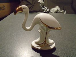 Flamingo weiss/goldfarbig