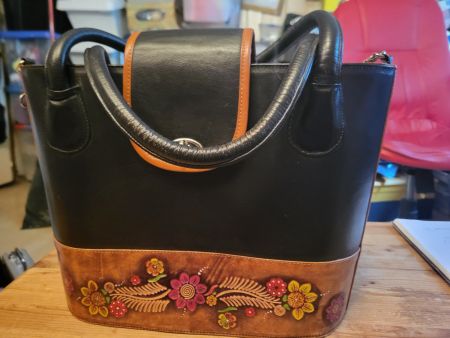 Spezielle grosse Lederhandtasche aus Kolumbien